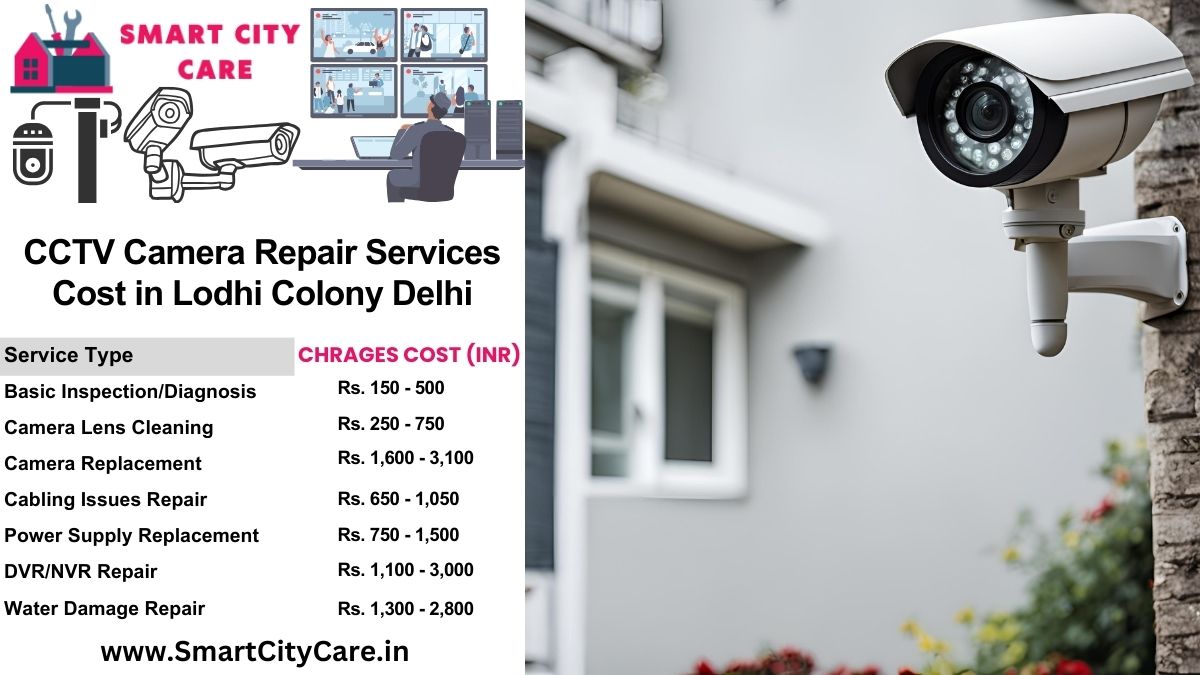 CCTV camera repair services charges in Delhi, Lodhi Colony