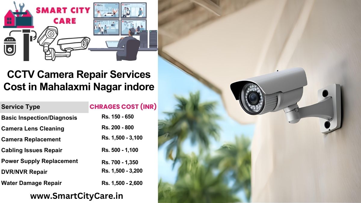 CCTV camera repair services charges list in Indore, Mahalaxmi Nagar