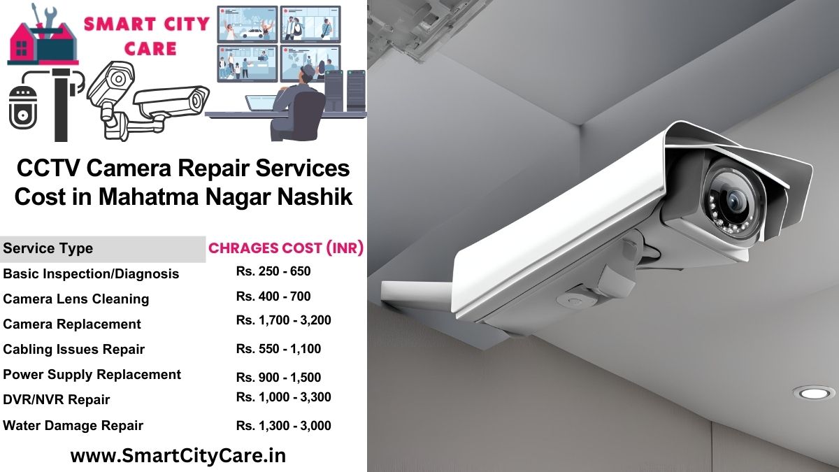 CCTV camera repair services charges list in Nashik, Mahatma Nagar