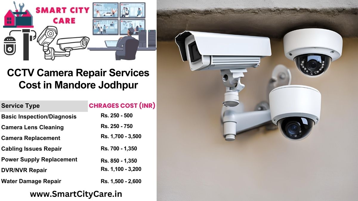 CCTV camera repair services charges list in Jodhpur, Mandore