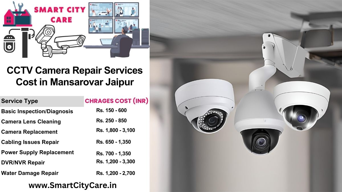 CCTV camera repair services charges list in Jaipur, Mansarovar