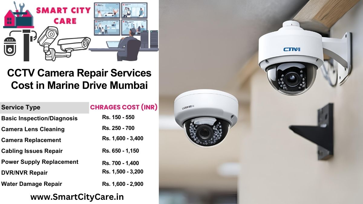 CCTV camera repair services charges list in Mumbai, Marine Drive