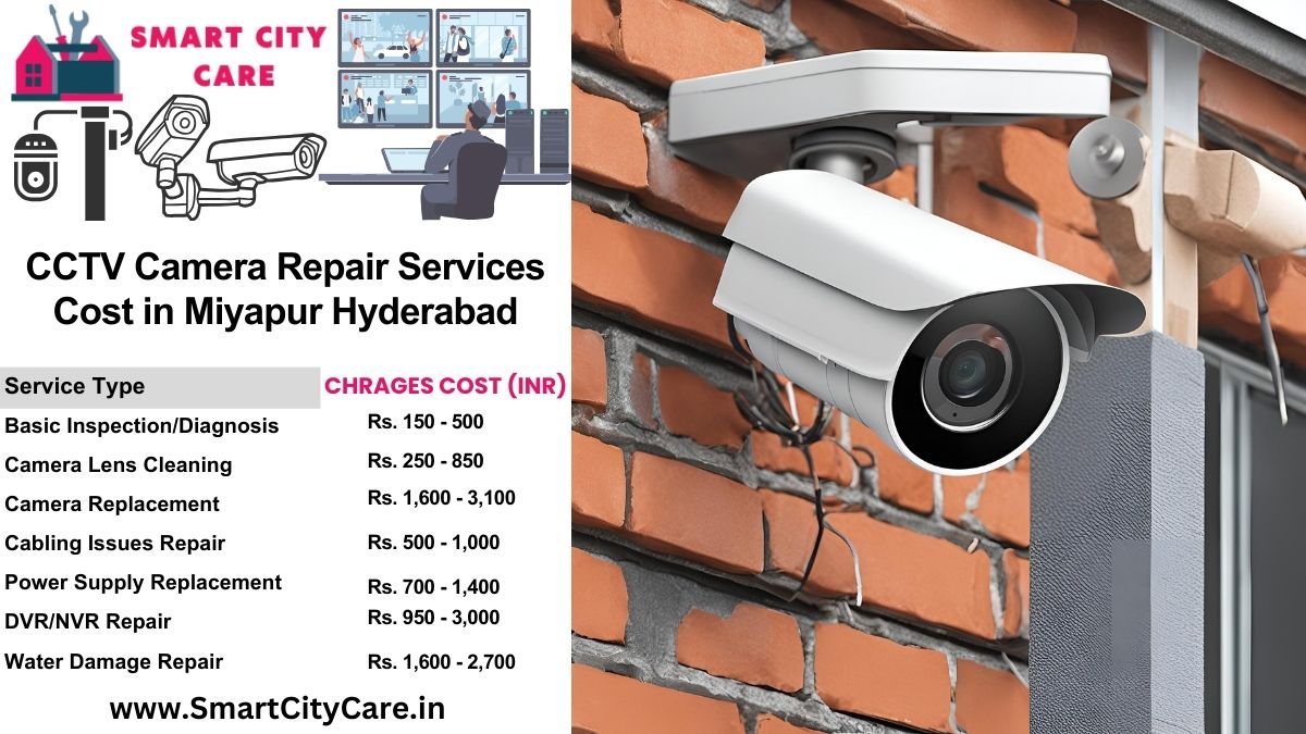 CCTV camera repair services charges list in Hyderabad, Miyapur