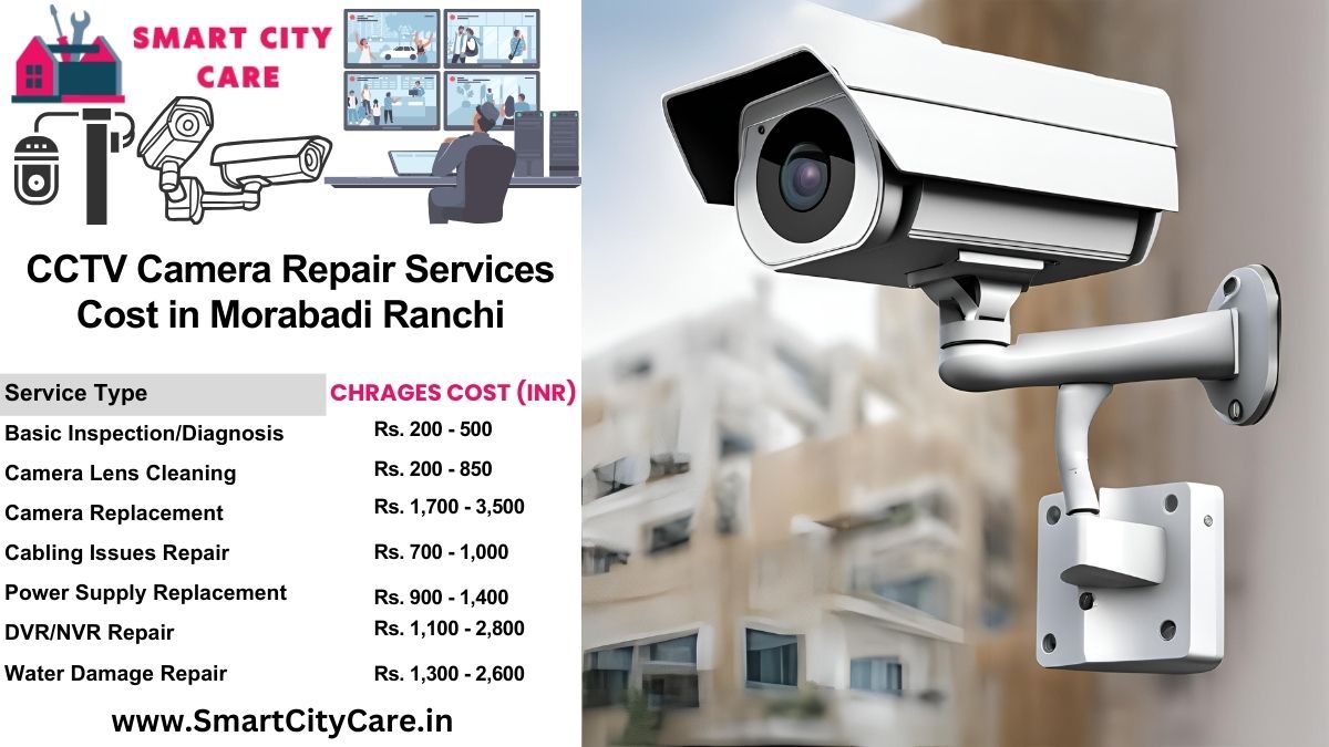 CCTV camera repair services charges list in Ranchi, Morabadi