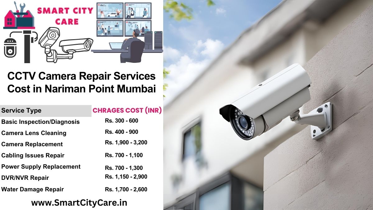 CCTV camera repair services charges list in Mumbai, Nariman Point