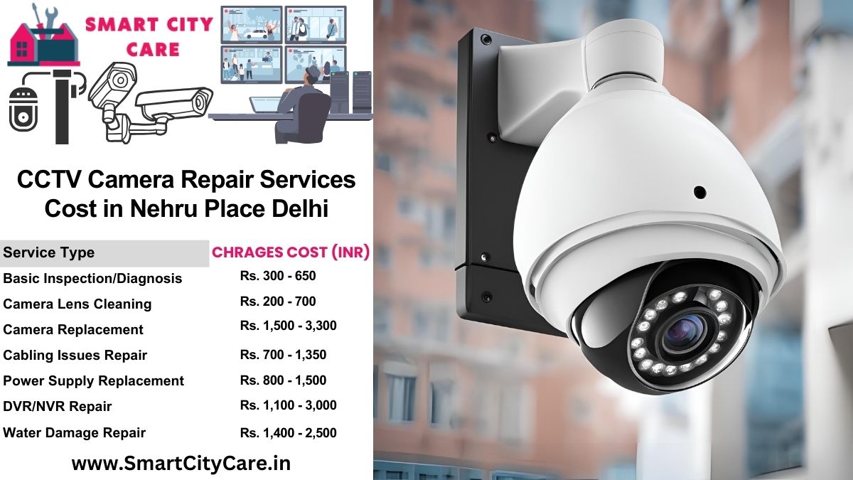 CCTV camera repair services charges in Delhi, Nehru Place