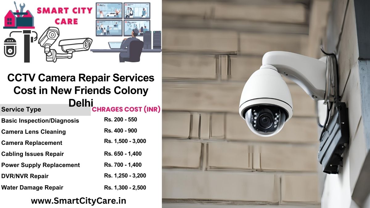 CCTV camera repair services charges in Delhi, New Friends Colony