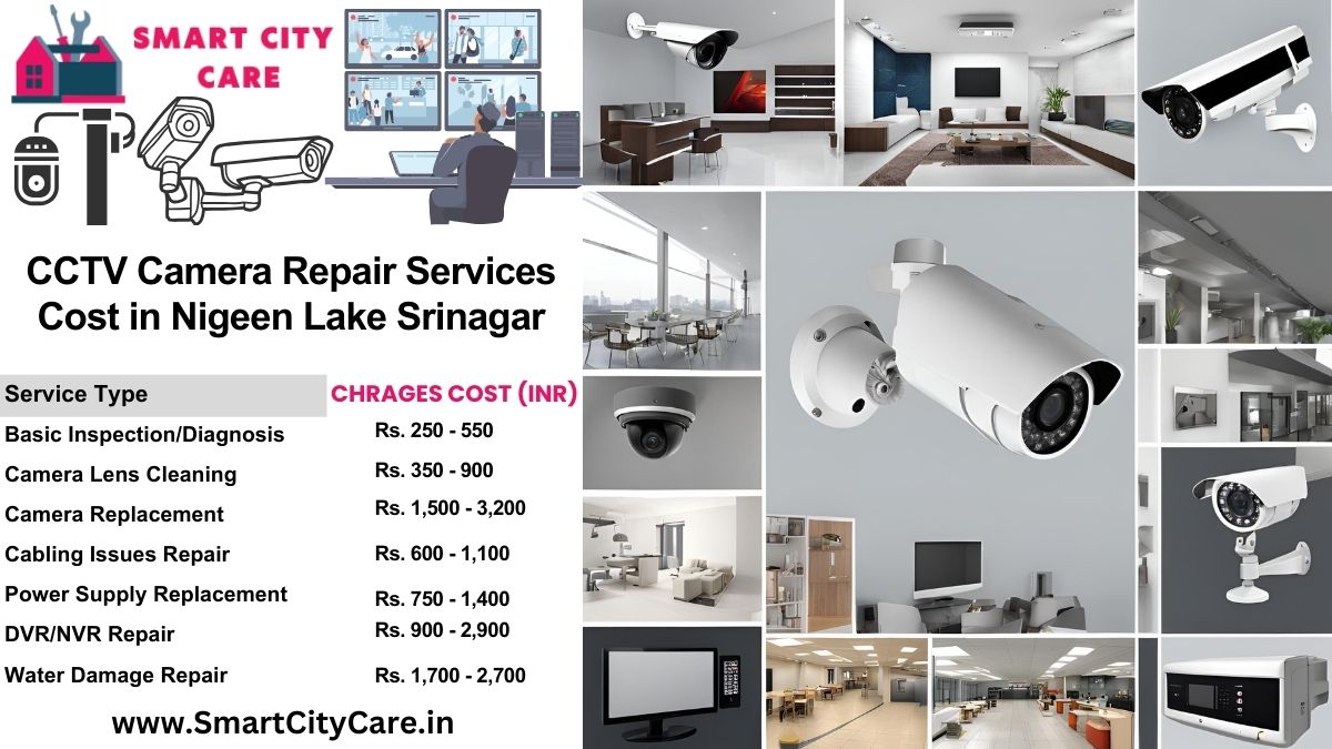 CCTV camera repair services charges list in Srinagar, Nigeen Lake