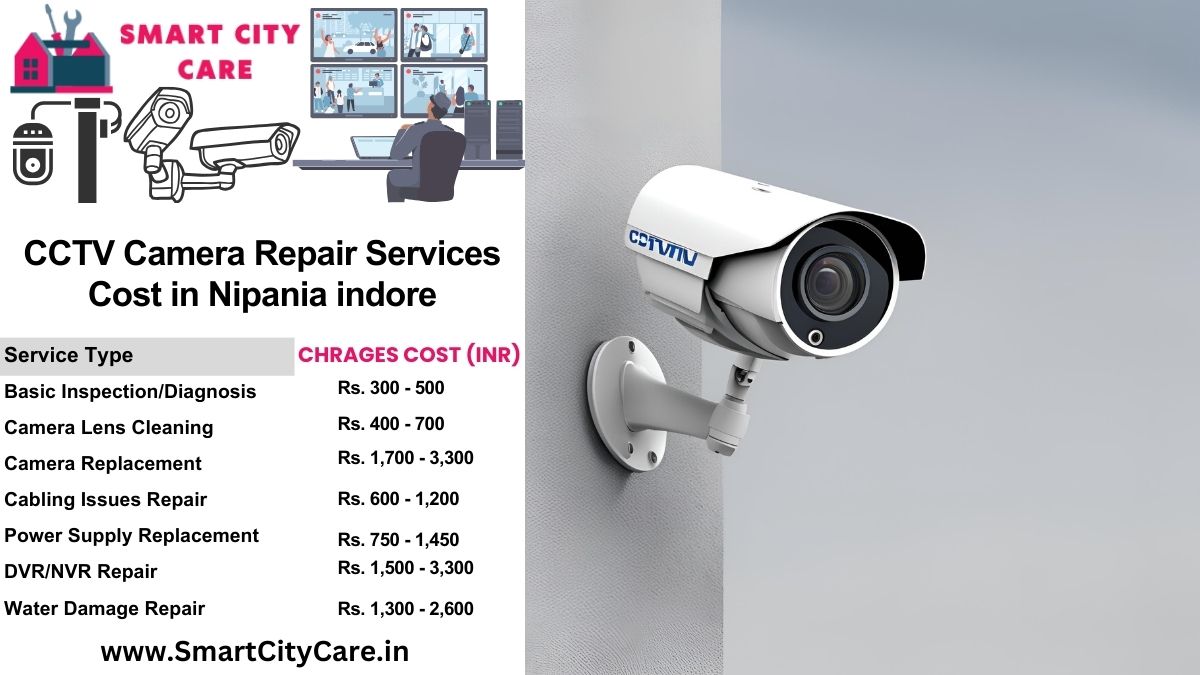 CCTV camera repair services charges list in Indore, Nipania