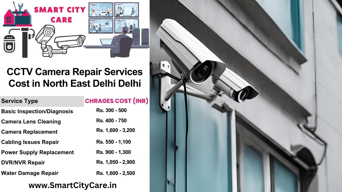 CCTV camera repair services charges list in Delhi, North East Delhi