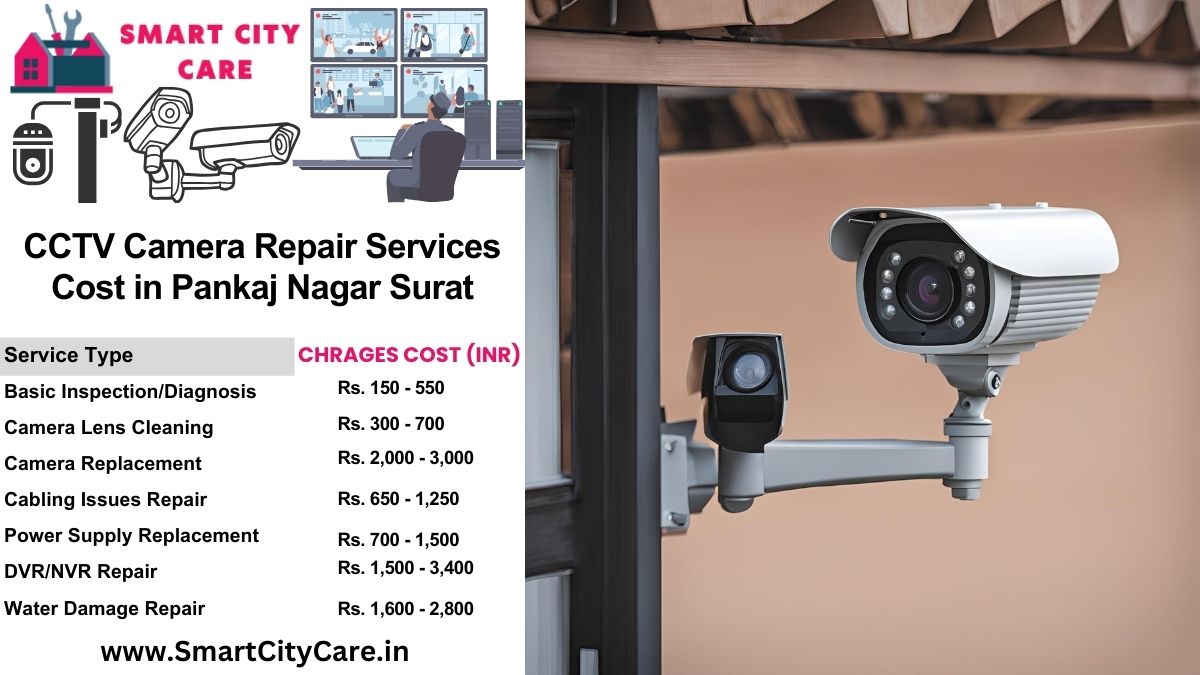 CCTV camera repair services charges in Surat, Pankaj Nagar