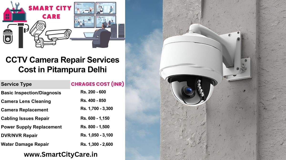 CCTV camera repair services charges in Delhi, Pitampura