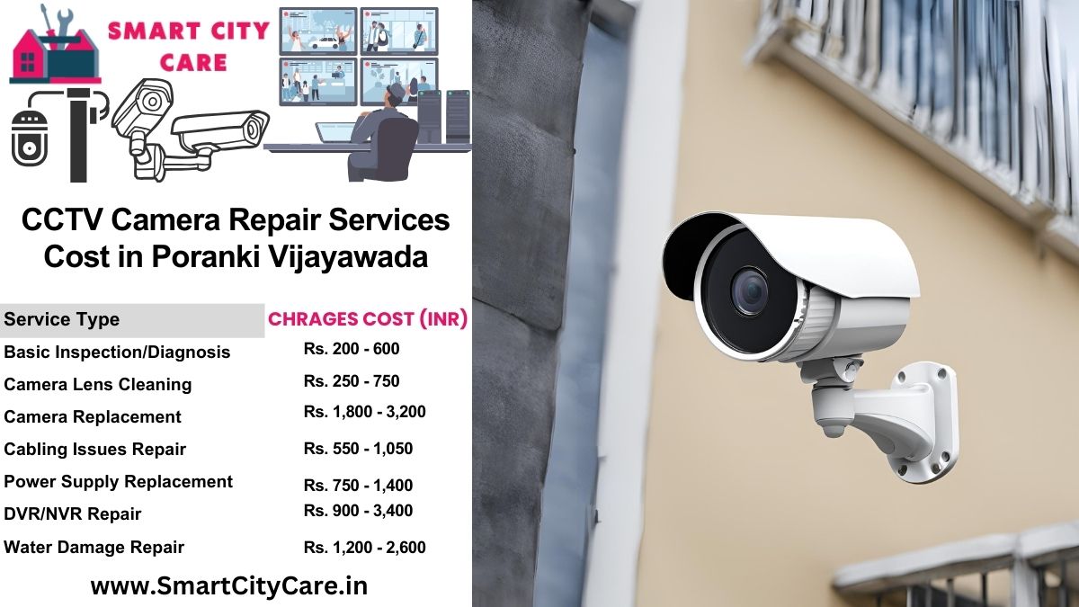 CCTV camera repair services charges list in Vijayawada, Poranki