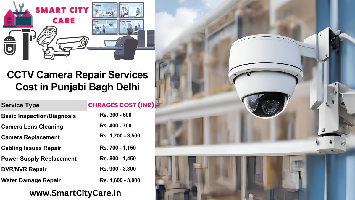 CCTV camera repair services charges in Delhi, Punjabi Bagh