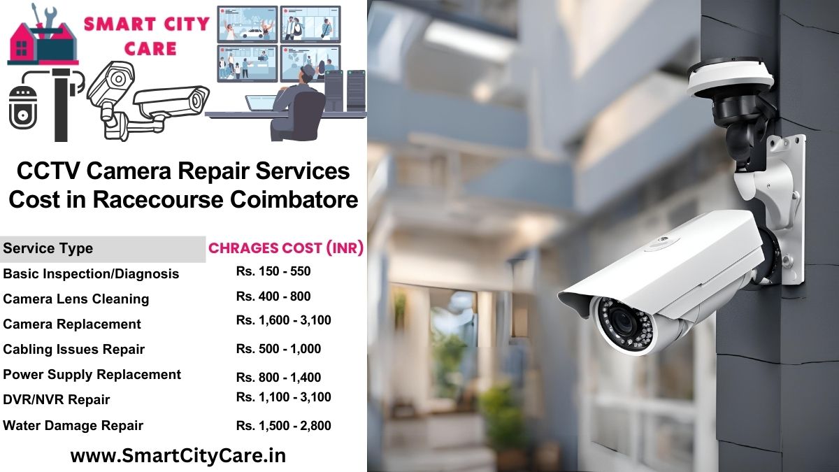 CCTV camera repair services charges list in Coimbatore, Racecourse