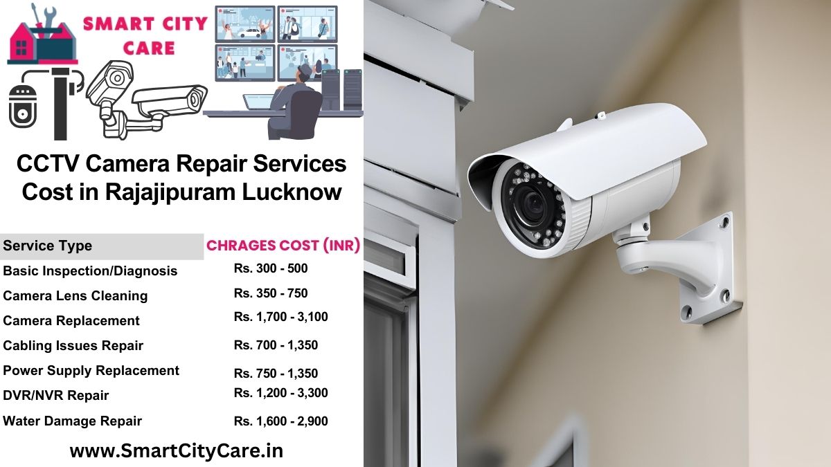 CCTV camera repair services charges list in Lucknow, Rajajipuram