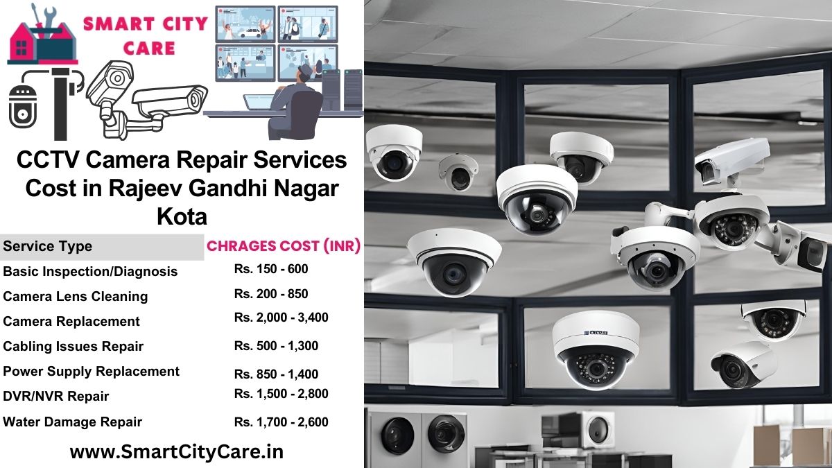 CCTV camera repair services charges list in Kota, Rajeev Gandhi Nagar