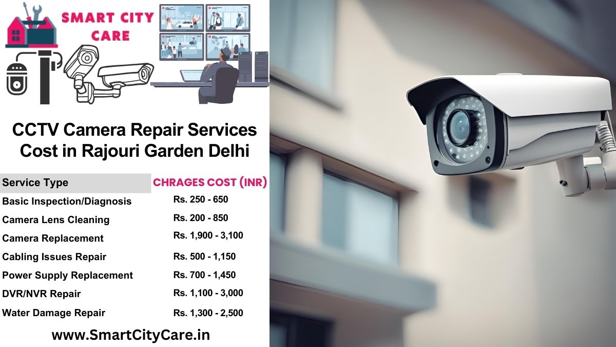 CCTV camera repair services charges list in Delhi, Rajouri Garden