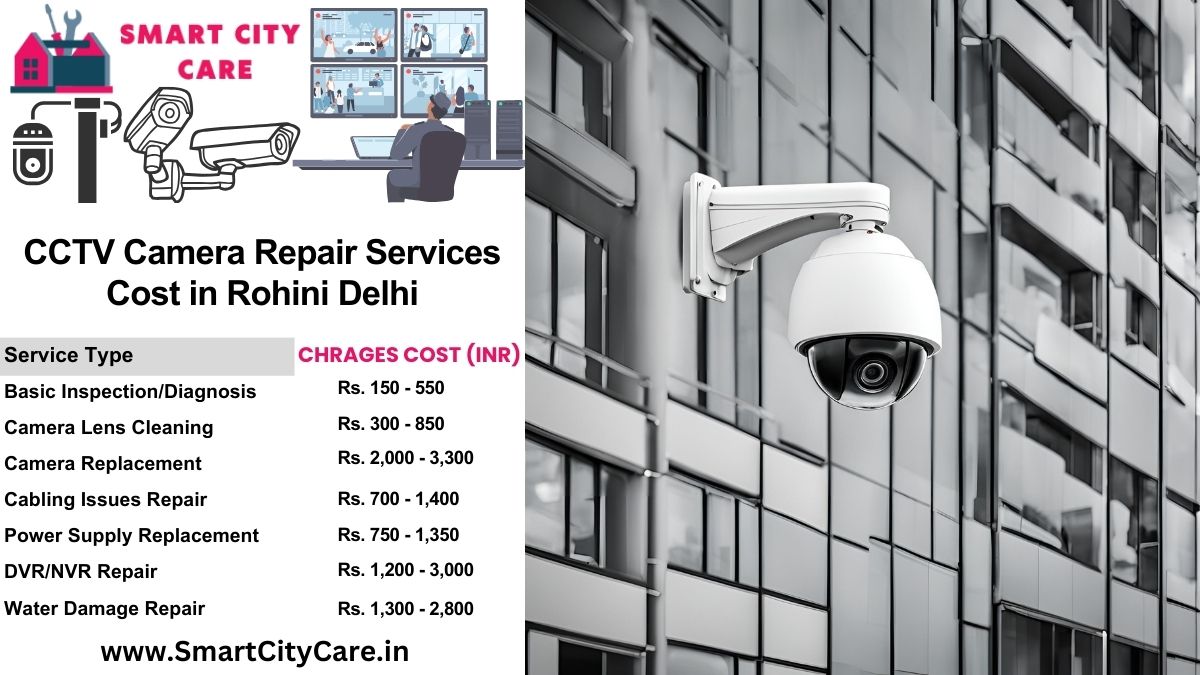 CCTV camera repair services charges list in Delhi, Rohini