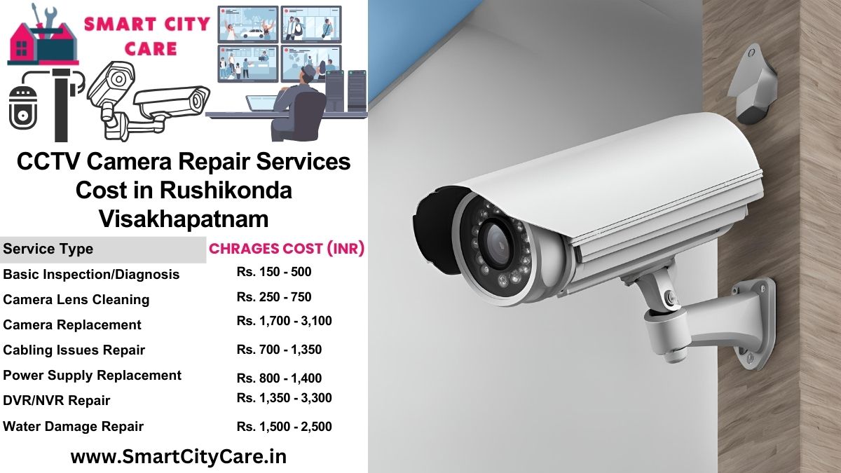 CCTV camera repair services charges list in Visakhapatnam, Rushikonda