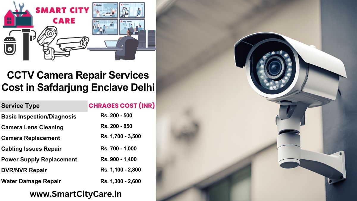 CCTV camera repair services charges in Delhi, Safdarjung Enclave