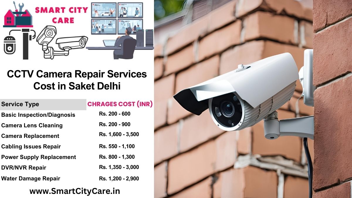 CCTV camera repair services charges in Delhi, Saket