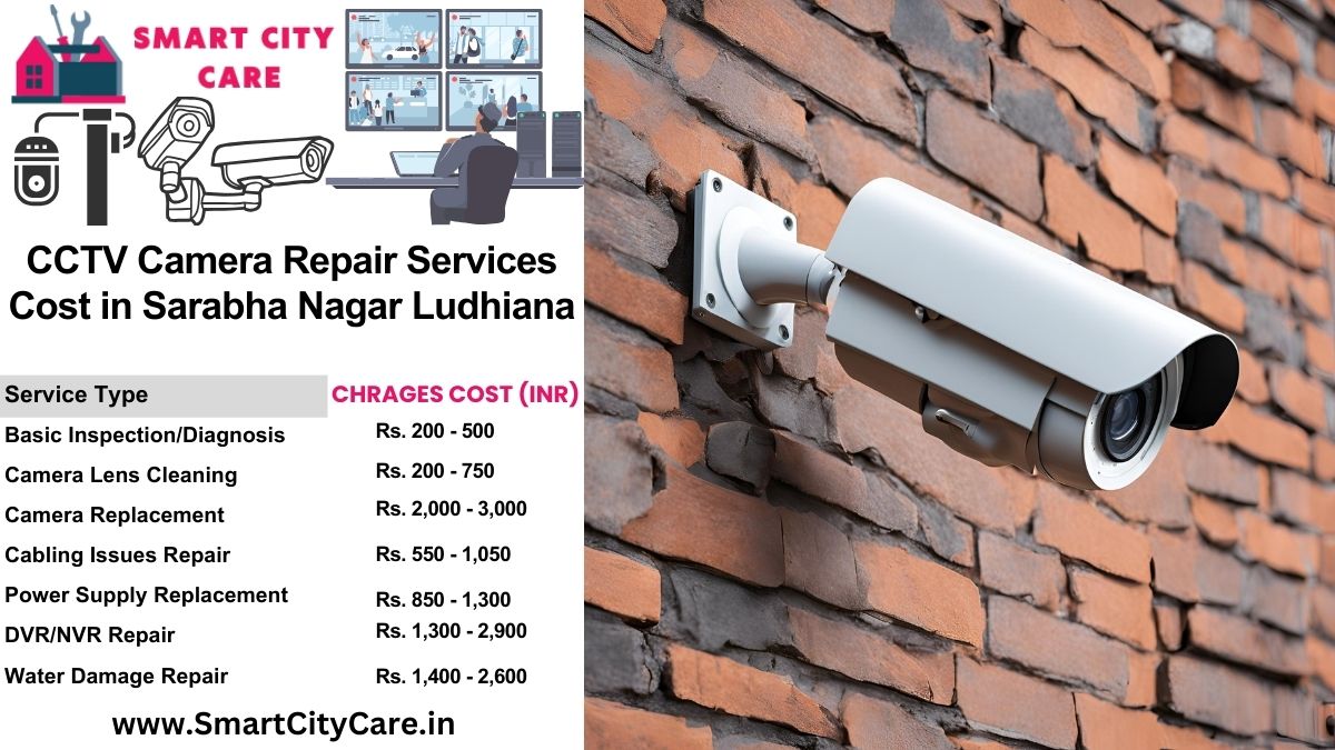 CCTV camera repair services charges list in Ludhiana, Sarabha Nagar