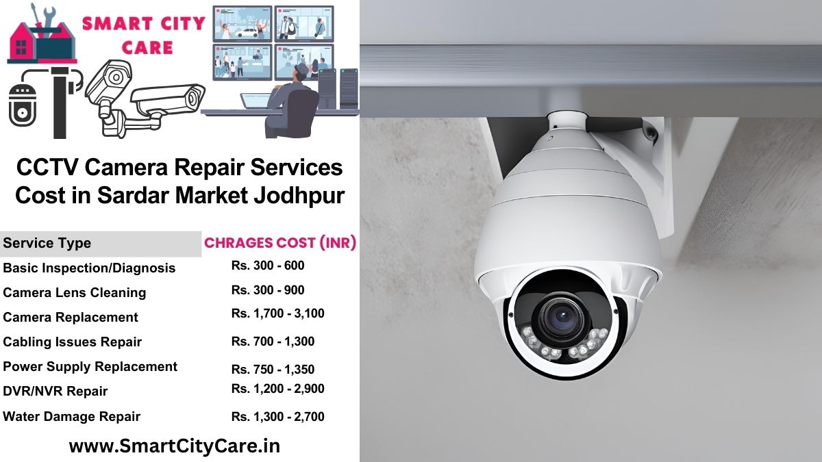 CCTV camera repair services charges list in Jodhpur, Sardar Market