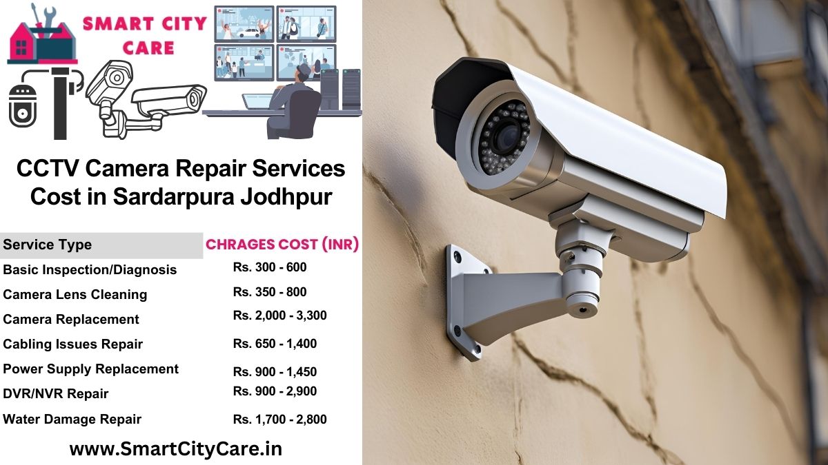 CCTV camera repair services charges list in Jodhpur, Sardarpura