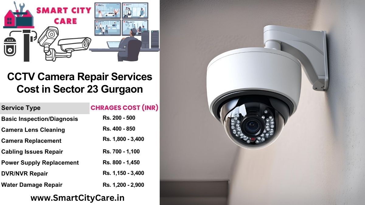 CCTV camera repair services charges list in Gurgaon, Sector 23