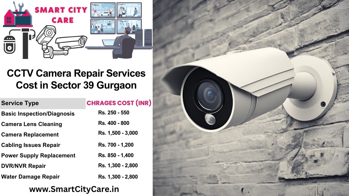 CCTV camera repair services charges list in Gurgaon, Sector 39
