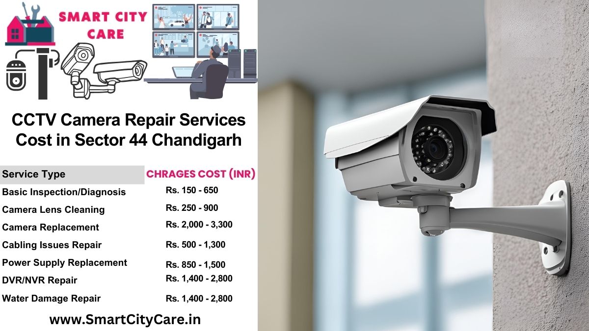 CCTV camera repair services charges list in Chandigarh, Sector 44