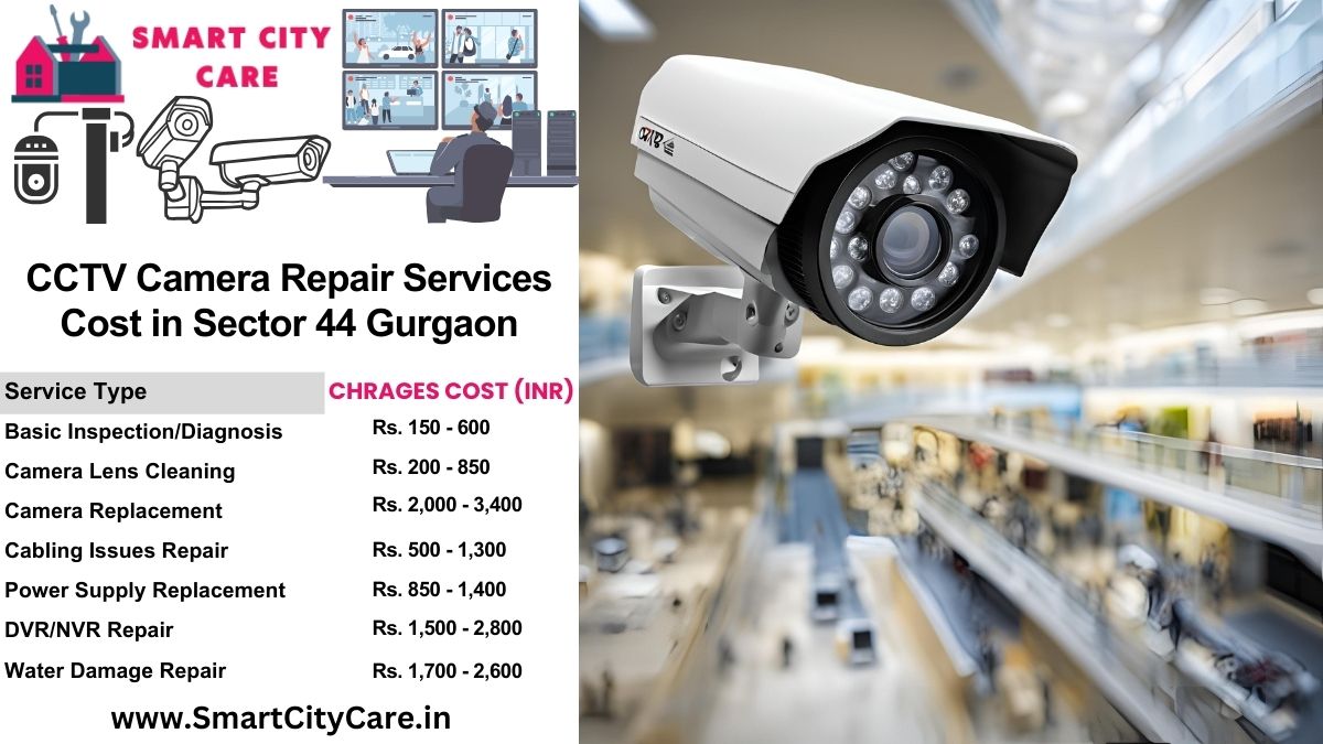CCTV camera repair services charges list in Gurgaon, Sector 44
