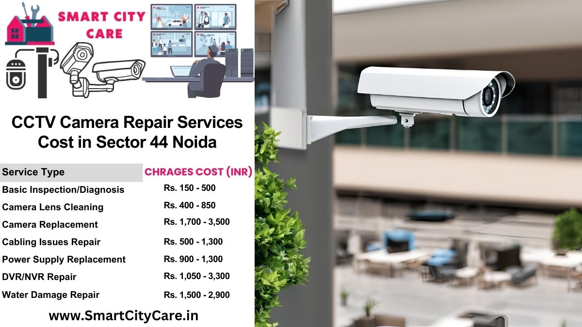 CCTV camera repair services charges list in Noida, Sector 44