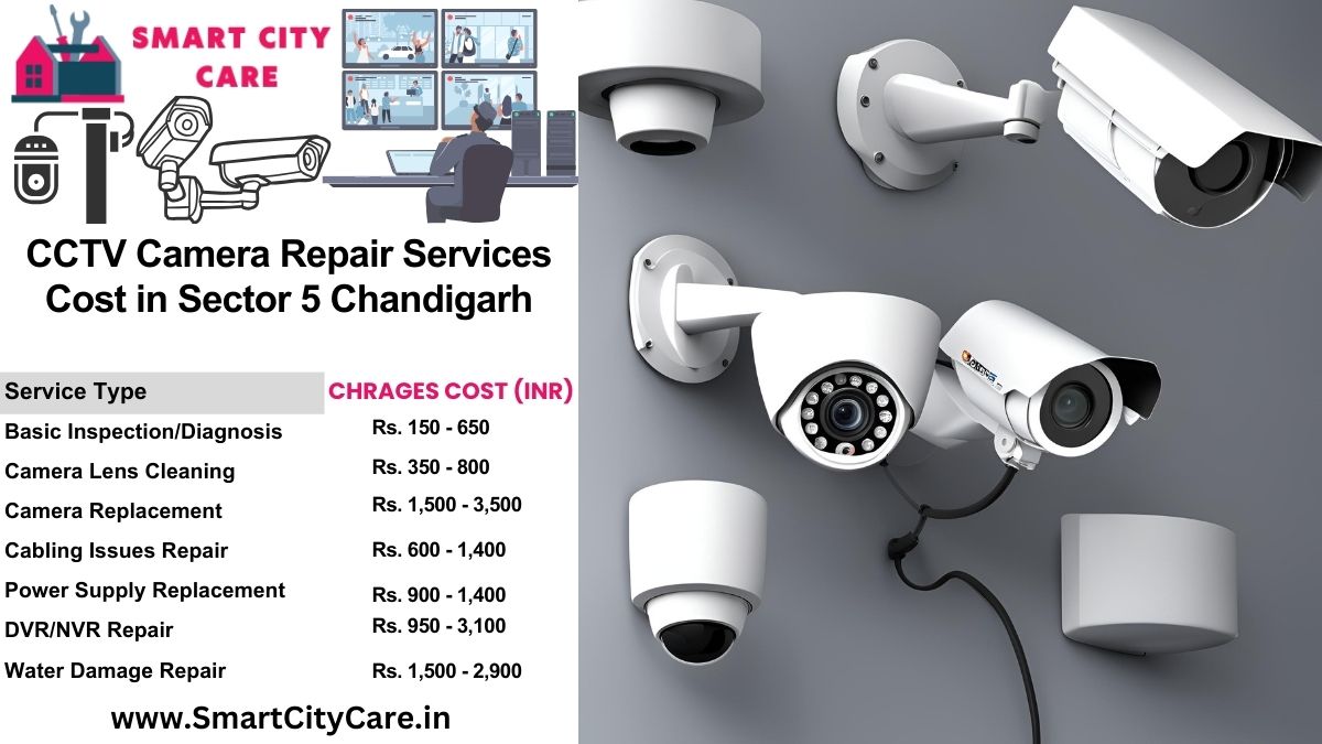 CCTV camera repair services charges list in Chandigarh, Sector 5