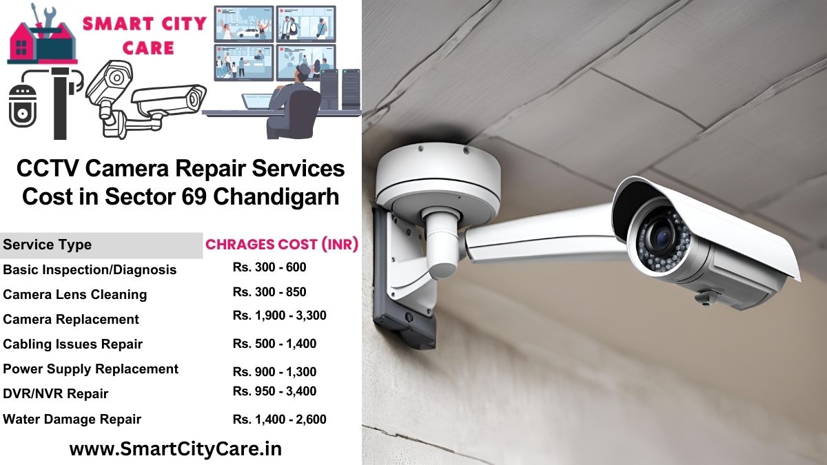 CCTV camera repair services charges list in Chandigarh, Sector 69