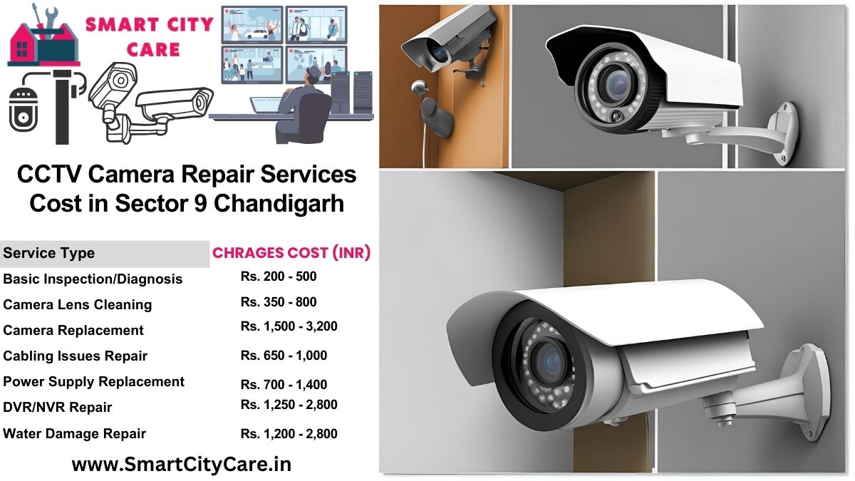 CCTV camera repair services charges list in Chandigarh, Sector 9