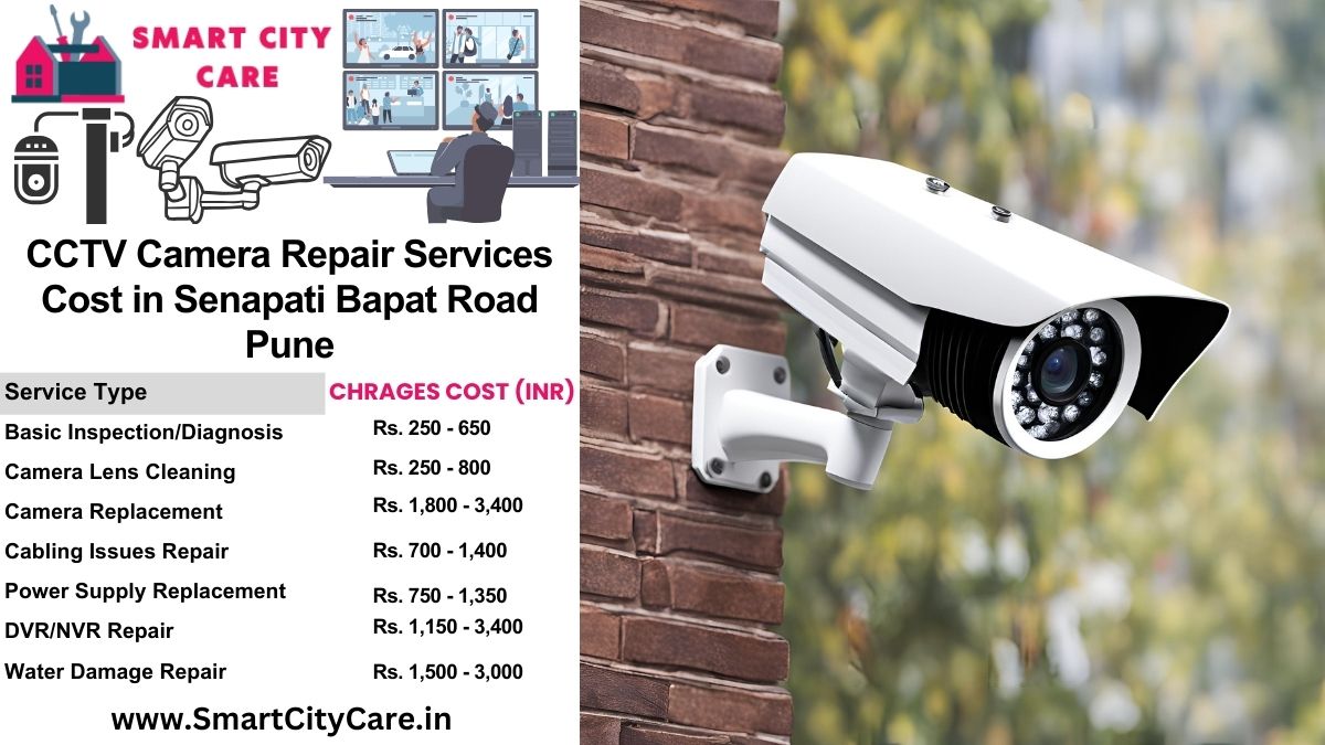 CCTV camera repair services charges list in Pune, Senapati Bapat Road