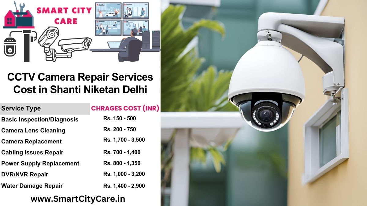 CCTV camera repair services charges list in Delhi, Shanti Niketan