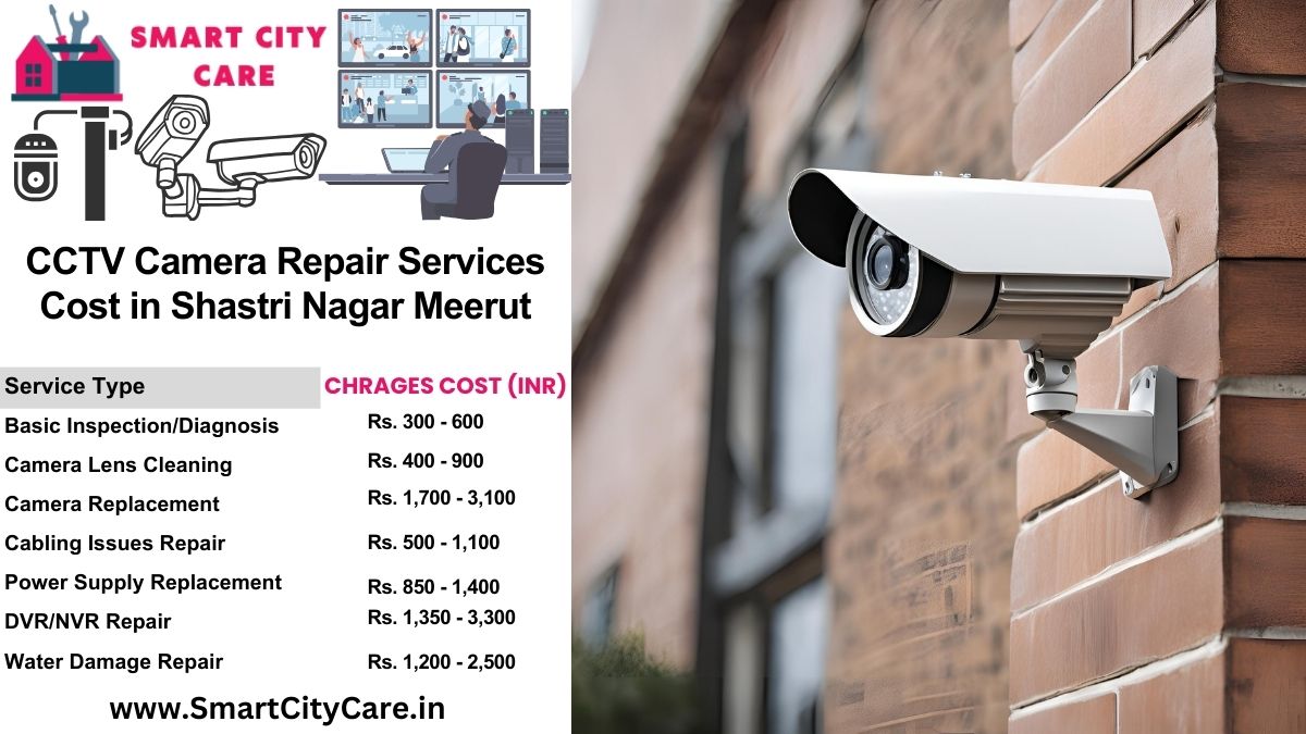 CCTV camera repair services charges list in Meerut, Shastri Nagar