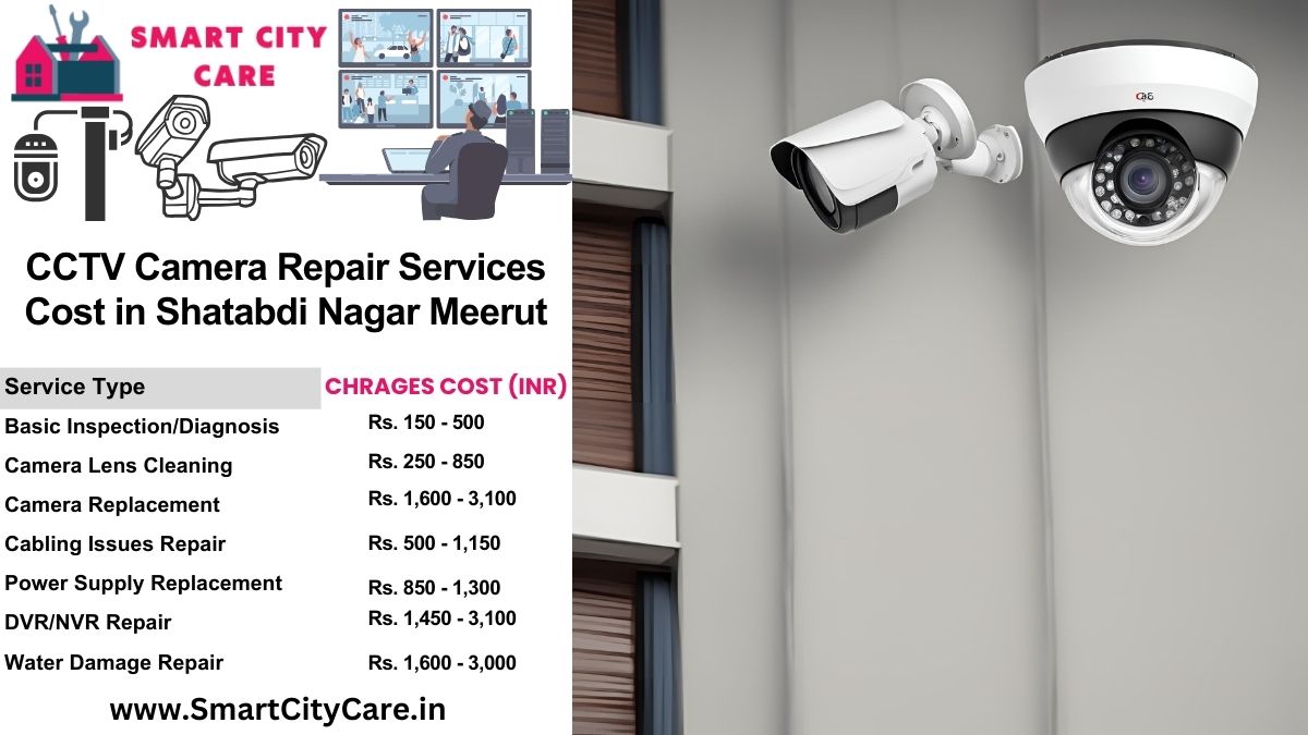 CCTV camera repair services charges list in Meerut, Shatabdi Nagar