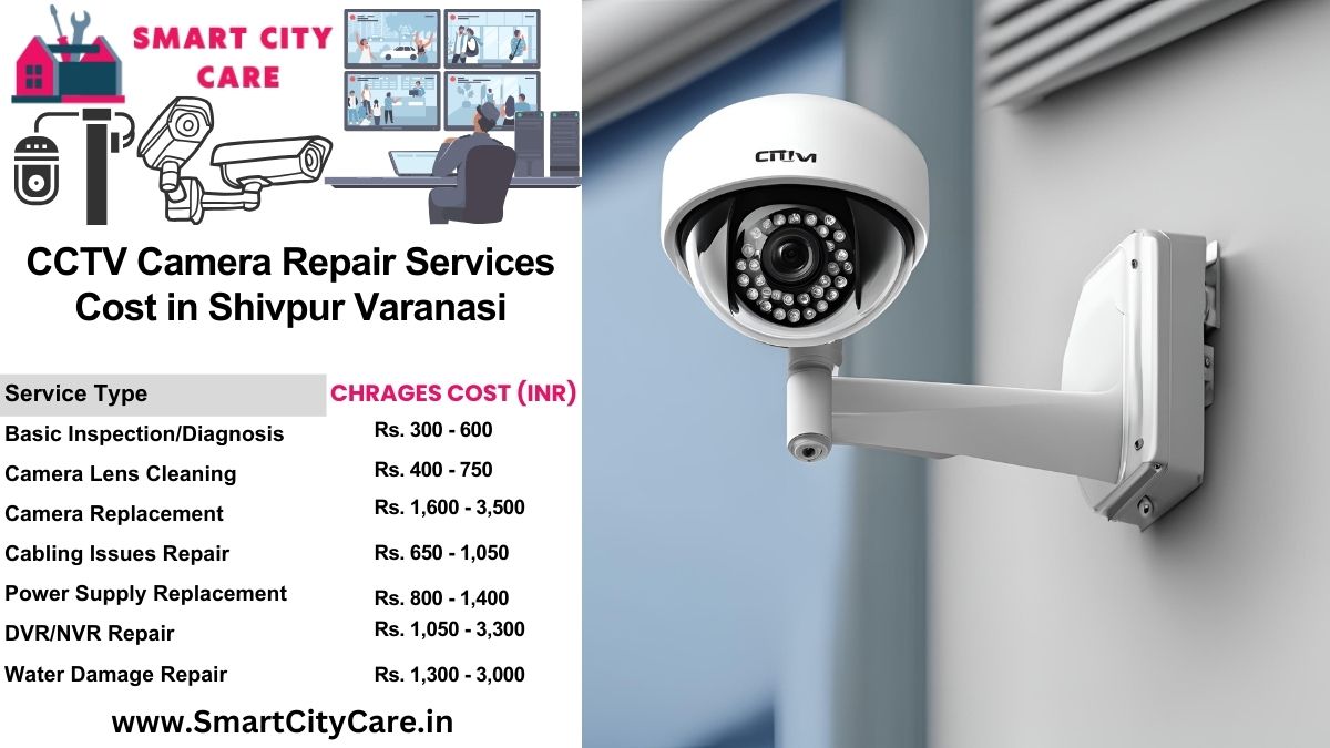 CCTV camera repair services charges list in Varanasi, Shivpur