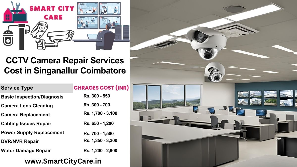 CCTV camera repair services charges list in Coimbatore, Singanallur