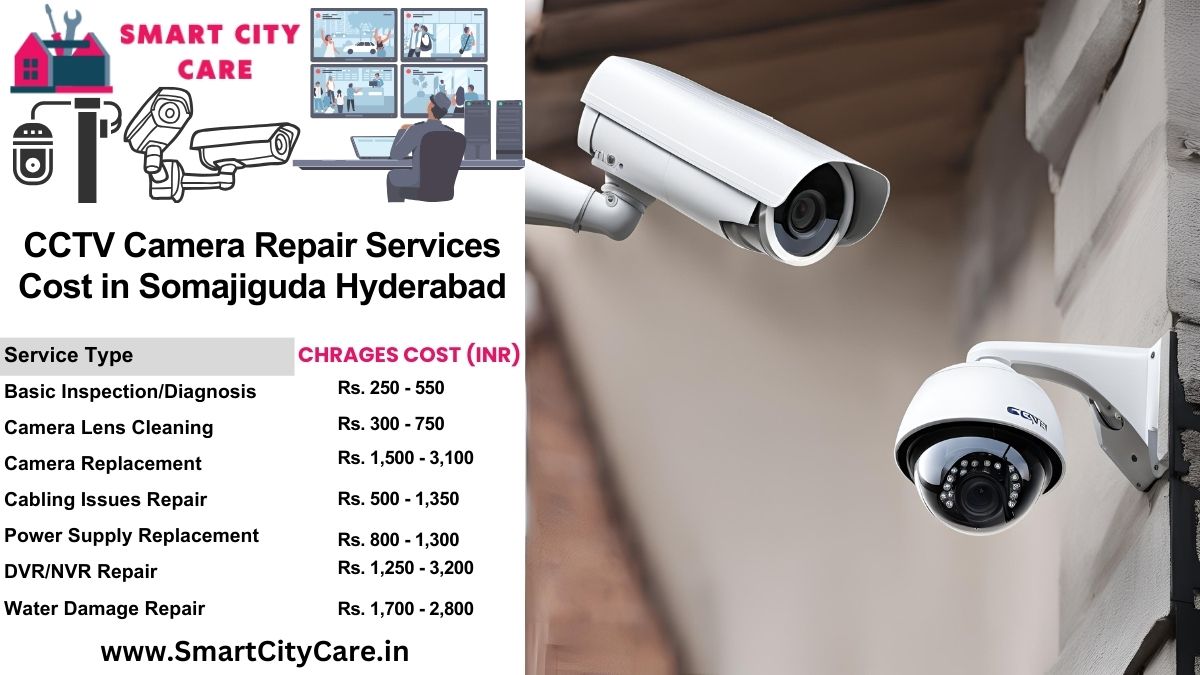 CCTV camera repair services charges list in Hyderabad, Somajiguda