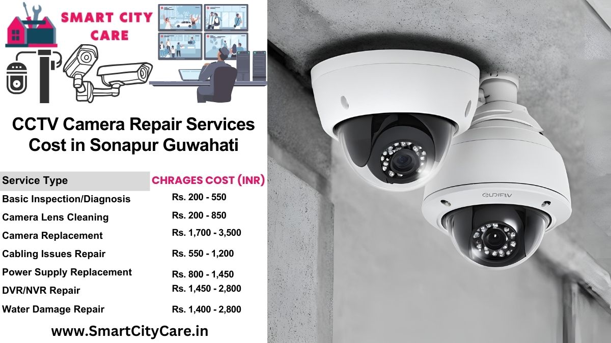 CCTV camera repair services charges list in Guwahati, Sonapur