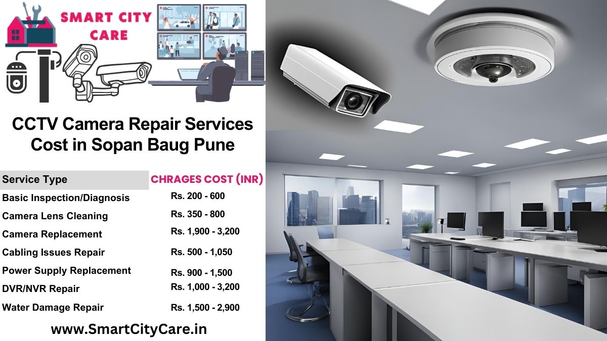 CCTV camera repair services charges list in Pune, Sopan Baug