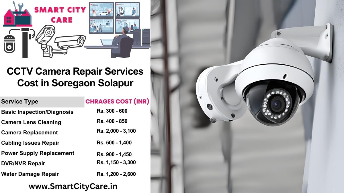 CCTV camera repair services charges list in Solapur, Soregaon