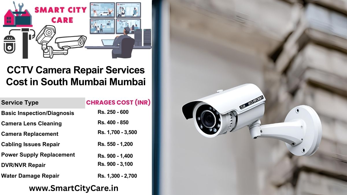 CCTV camera repair services charges list in Mumbai, South Mumbai