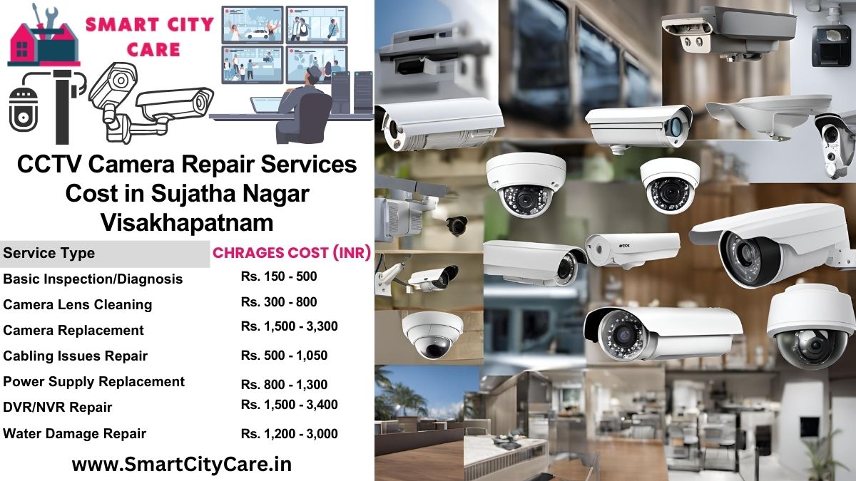 CCTV camera repair services charges list in Visakhapatnam, Sujatha Nagar