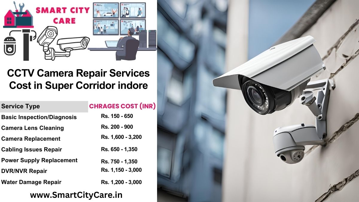 CCTV camera repair services charges list in Indore, Super Corridor